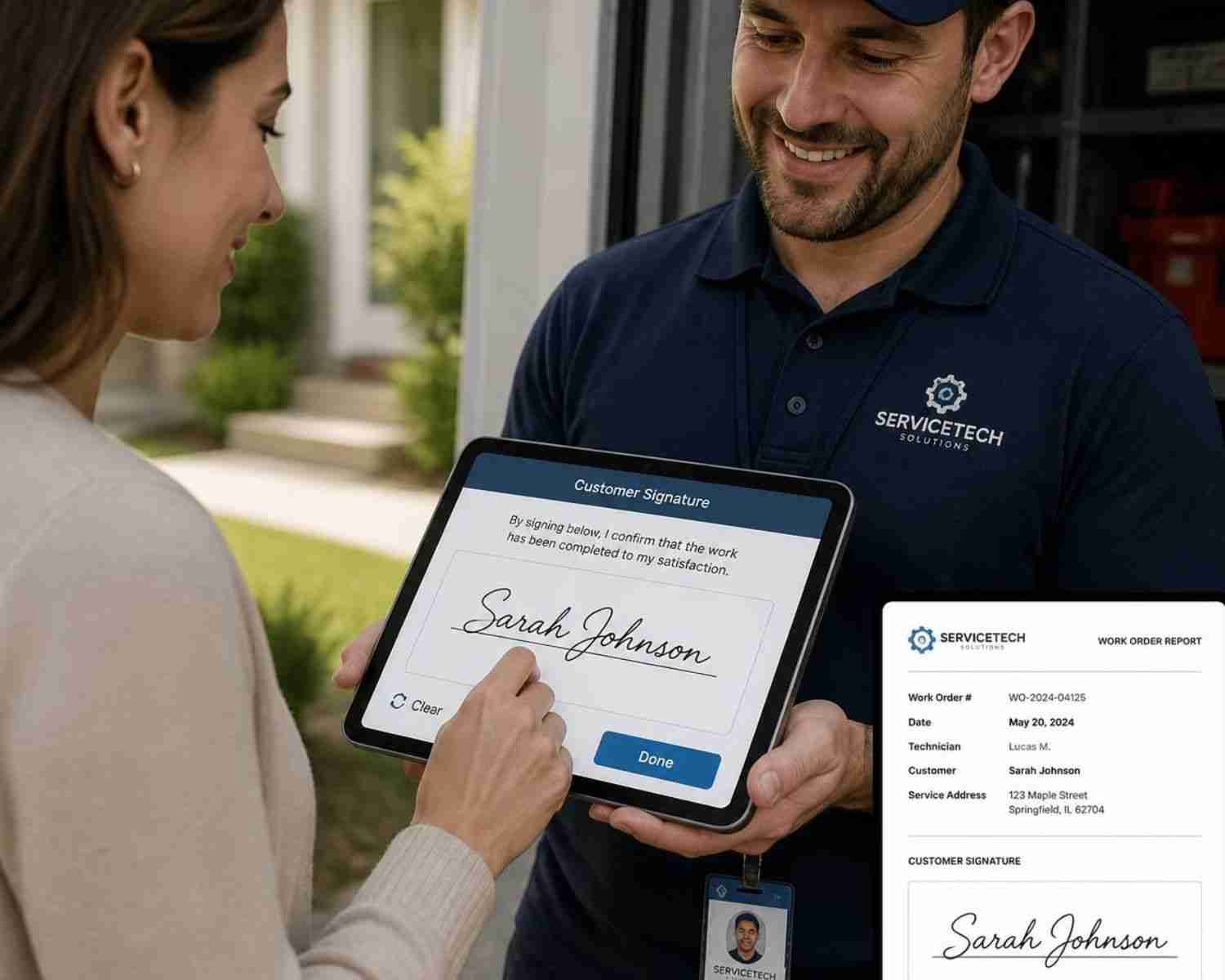 Firma digital del cliente en orden de servicio Ostya.app