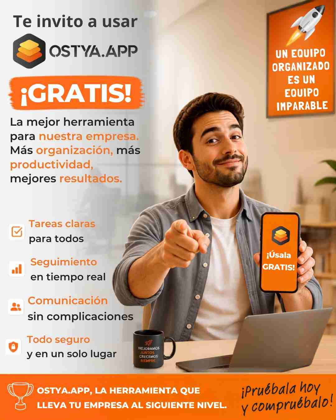 Invitación a usar ostya.app gratis