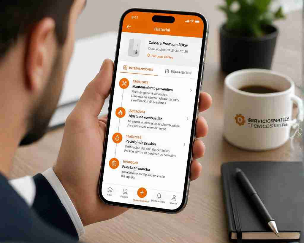 Gestión de activos de clientes visible en portal de Ostya.app
